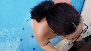 Preview 4 of Kitzler Bdsm - Black Owned White Slut Sucking BBC By the Pool