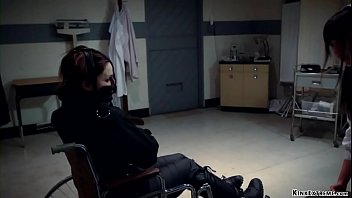 Preview 2 of Hindi Sexey Video Porn - Lesbian psycho fucks bound Asian nurse