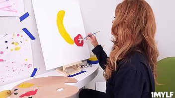 Preview 2 of Www Normal Xxx Videoscom - Painter India gets horny with her   naked model Johnny