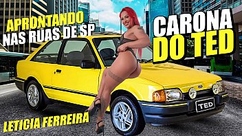 Preview 4 of Gayxvidoes - Leticia Ferreira na carona do Ted #56 edi&ccedil_&atilde_o especial com a rainha do polly dance