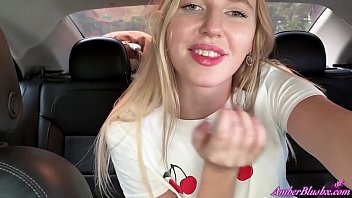 Preview 2 of Mom Sleeping San Faking - Cheerful Babe With Juicy Booty Masturbate Pussy and Cum In the Car By The River
