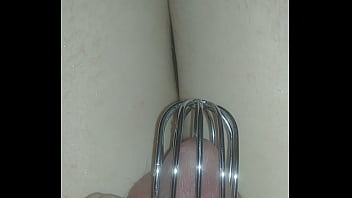 Preview 4 of Dshi Sxs Mms - sissy pissing herself again with a new chastity