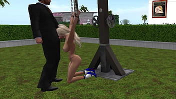 Preview 2 of Xxx With Animals Girls - Justi Tied up and Used at Surrender Cove