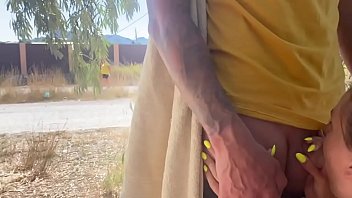 Preview 3 of Xxxx Bel - sucking in the bushes in front of people