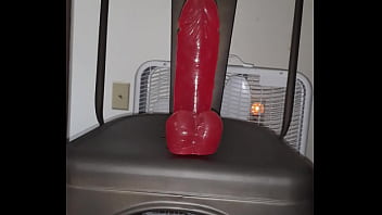 Preview 1 of Standing Frontal - Taking a huge dildo again for you