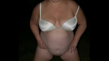 Preview 3 of Chudai Hd M - BBW slut whore wife strips outside and pees in the grass