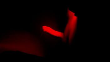 Preview 4 of Telugu Lkj Videos - Cumshot after edging masturbation with red light.