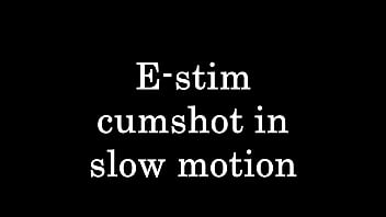Preview 1 of Milf 0 - E-stim cumshot in slow motion