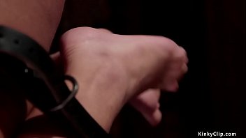 Preview 3 of Armie F - Hooked pussy slave is shackled