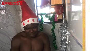 Preview 1 of Hot Shemal Sex - Emris53 dancing and masturbating on christmas day