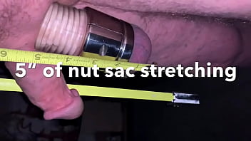 Preview 1 of Mom Shemesl - Ball sac stretching