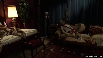 Preview 1 of Arab Sexy Girl - Shemale cleaning lady anal fucks blonde