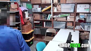 Preview 1 of Tits Compilation Sucking - FFM Threesome Nerdy Teens Stole From The Wrong Store - SHOPFUCK