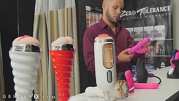 Preview 1 of Kidnapped Tied Rape - Natalie Mars Blows Guy Through Glory Hole In Porn Shop - GenderX
