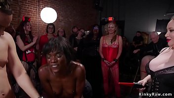 Preview 3 of Pragdant Sax - Blonde and ebony are anal fucked orgy