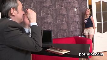 Preview 1 of With Writing - Innocent bookworm gets seduced and poked by older lecturer