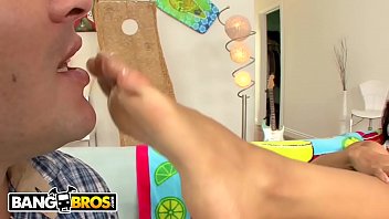 Preview 3 of Best Prontube - BANGBROS - Colombian Babe Uses Her Pretty Feet To Make Me Cum