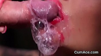 Preview 4 of Yangy Sister - Feisty hottie gets jizz shot on her face sucking all the cum
