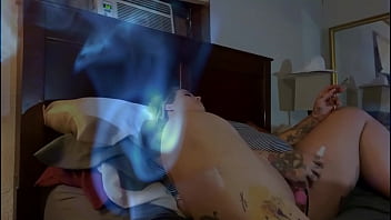 Preview 3 of Hija Pap - Smoke and Cum starring Sally O&#039_Malley