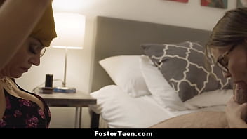 Preview 2 of Red Perfect Lady - Foster Parents Submit Their Girl for An Intimate Family Therapy Session - Fosterteen