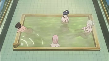 Preview 1 of Fifi Fox Multimedia - Naruto Girls bath scene [nude filter] 2