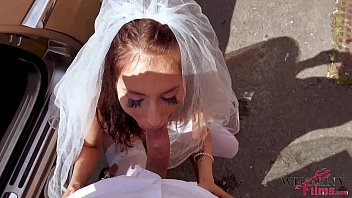 Preview 3 of Mon Son Mp4 - Hot Bride Evilyn Jezebel to be loves public blowjob and getting squirted in the car - WhornyFilms.com