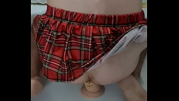 Preview 4 of Reagan Fox Dp - 10 inch dildo going in first time.