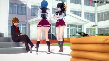 Preview 3 of Free Azeri Pornosu - Rias &amp_ Akeno Knows FK3 | High S DXD NTR Chapter 1 Trailer | Full Movie on PTRN or Sheer: Fantasyking3