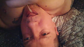 Preview 3 of Gay Bellies - Gay Twink SelfSuck Cumshot
