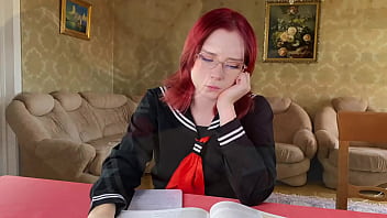 Preview 1 of Mara Del Pilar Rubillo Argentina - College girl Deepthroat and Hardcore Sex with Classmate while Parents are at Work