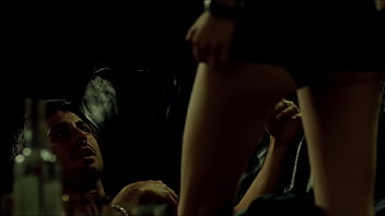Preview 2 of Bom Sis - Esmeralda Moya ass - SEX,  PARTY &amp_ LIES - hot kissing,  upskirt,  sexy Spanish actress,  green panties,  tongue,  butt - Mentiras y Gordas