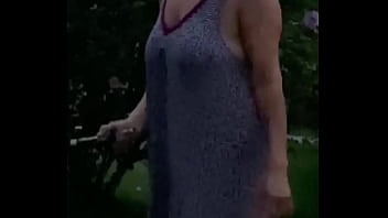 Preview 1 of Twisty Solo Porn - Anna Maria Mature Latina showing tits outdoors