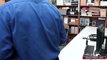 Preview 1 of Redhead Tanktop - Ebony stepsisters fucked by an officer