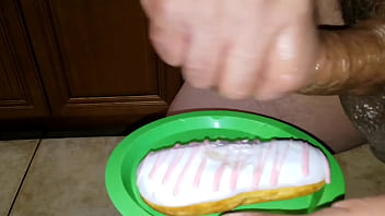 Preview 2 of Wik Wik Wik Ah - Playing with my big sweet dessert. Cumming on it and eating my creamy sweet treat.