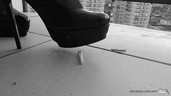 Preview 3 of Pinay Teen Mila - Mistress is smoke and crush cigarette