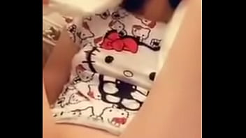 Preview 1 of Japanis Slipping Sex Video - Hello Kitty teen pisses seductively