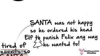 Preview 1 of Mom Son First Time - Naughty Elf Felix Punished: Big Boobs,  Tattooed Temptress Takes Cock