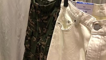 Preview 1 of Bazzars Com Videos - Public blowjob. I sucked a stranger dick into the changing room of a mall clothes shop