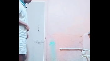 Preview 1 of Big Lan And Big Kwas Video Com - Caught my step brother bathing nude and playing with his bid dick.