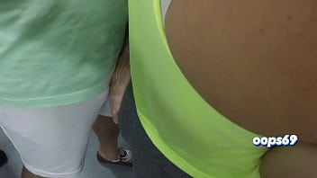 Preview 4 of Mommy Suck Best - Guy Grinding his Cock in the Ass of a Woman who Goes to Work by Public Train and she Liked !