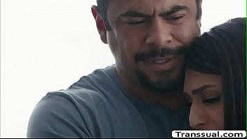 Preview 2 of Shy Greyy - Teen TS Khloe gets anal by her Stepdad