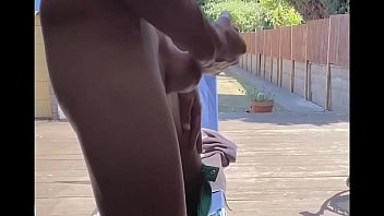 Preview 4 of Lover Forced Me - Bubble butt boy opens wide and dildos outdoor