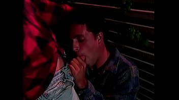 Preview 2 of Aswerya Rai Actor Fuck - Handsome gay with curly black hair gives a blowjob to a bald cowboy at night in a vineyard