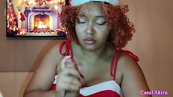 Preview 2 of School Galshe - CHRISTMAS GIFT - HOT BLOWJOB and CUM IN MOUTH (Christmas special)