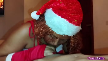 Preview 1 of School Galshe - CHRISTMAS GIFT - HOT BLOWJOB and CUM IN MOUTH (Christmas special)