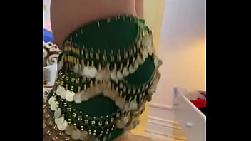 Preview 1 of Son Watches Mom N Dad Sex Video - Anna Maria Mature Latina Belly dance tease