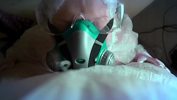 Preview 4 of Travesti Ece - A girl in a protective suit and a gas mask sucks a dick. Sex during the COVID 19 epidemic