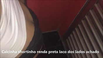 Preview 1 of Russian Child Teen - Cdzinha LimaSP Experimentando e punhetando com a calcinha shortinho renda PT de laco do lado achado2020