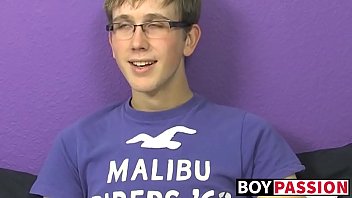 Preview 2 of Big Nnatural Tit - Jockstrap glasses twink Tommie Reed hot solo masturbation