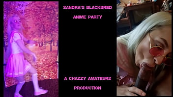 Preview 1 of Velentina Two Black Cock - Sandra&#039_s Blackbred Anime Party